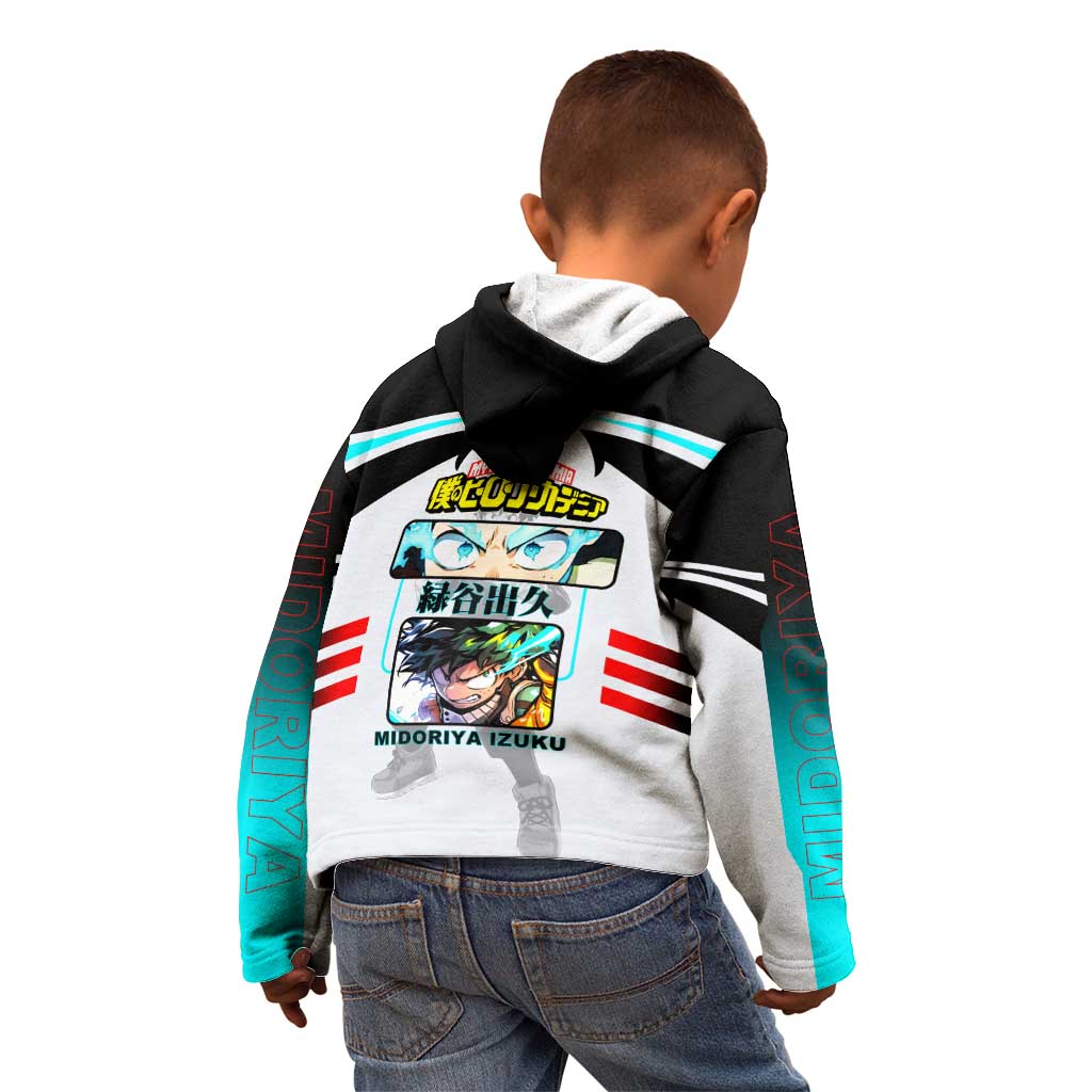 Izuku Midoriya My Hero Academia Kid Hoodie with One For All Quirk and Heroic Action Design - The Mazicc