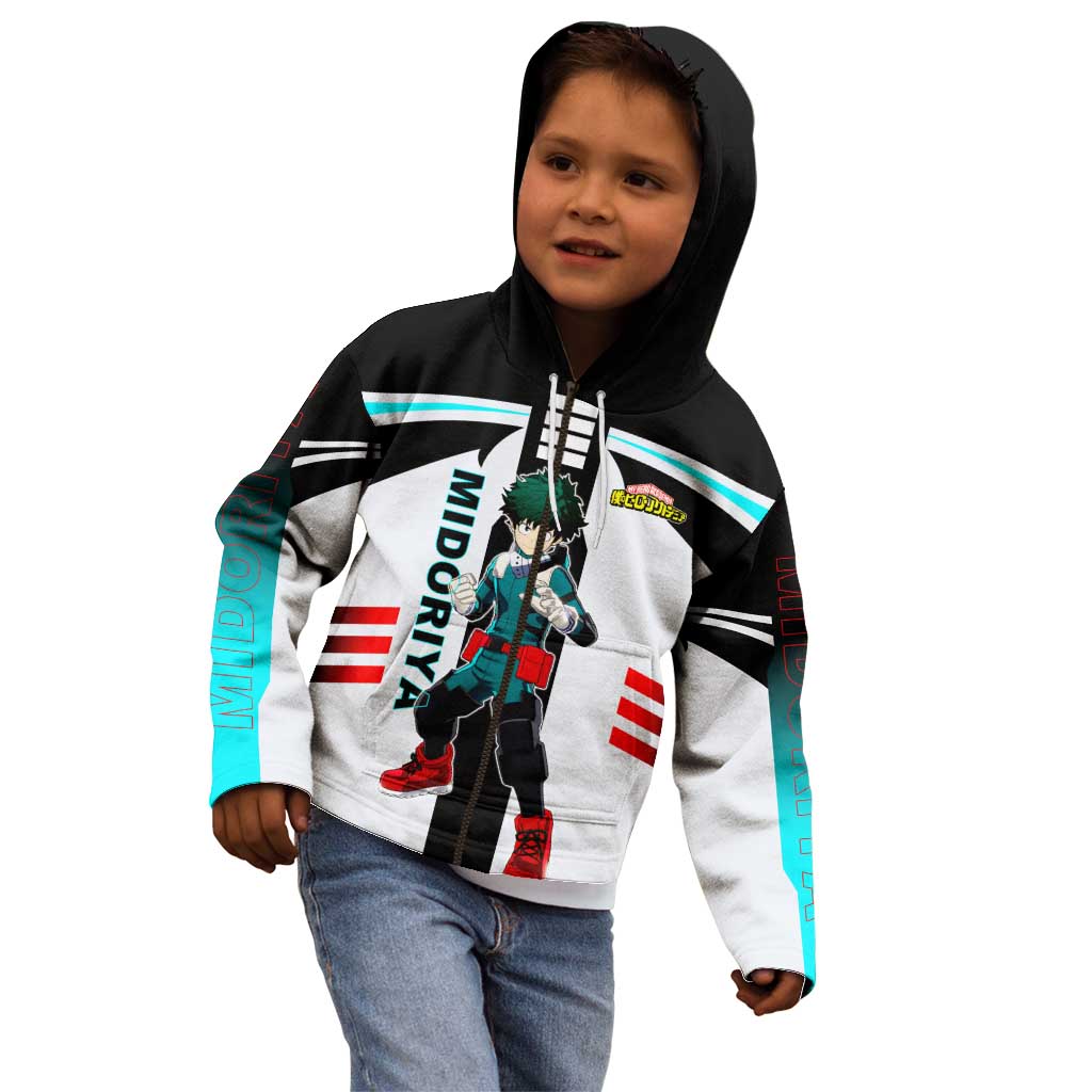 Izuku Midoriya My Hero Academia Kid Hoodie with One For All Quirk and Heroic Action Design - The Mazicc