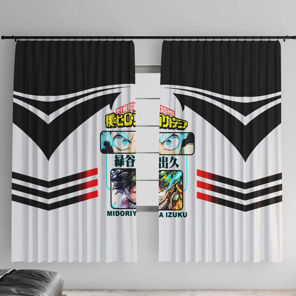 Izuku Midoriya My Hero Academia Window Curtain with One For All Quirk and Heroic Action Design - The Mazicc
