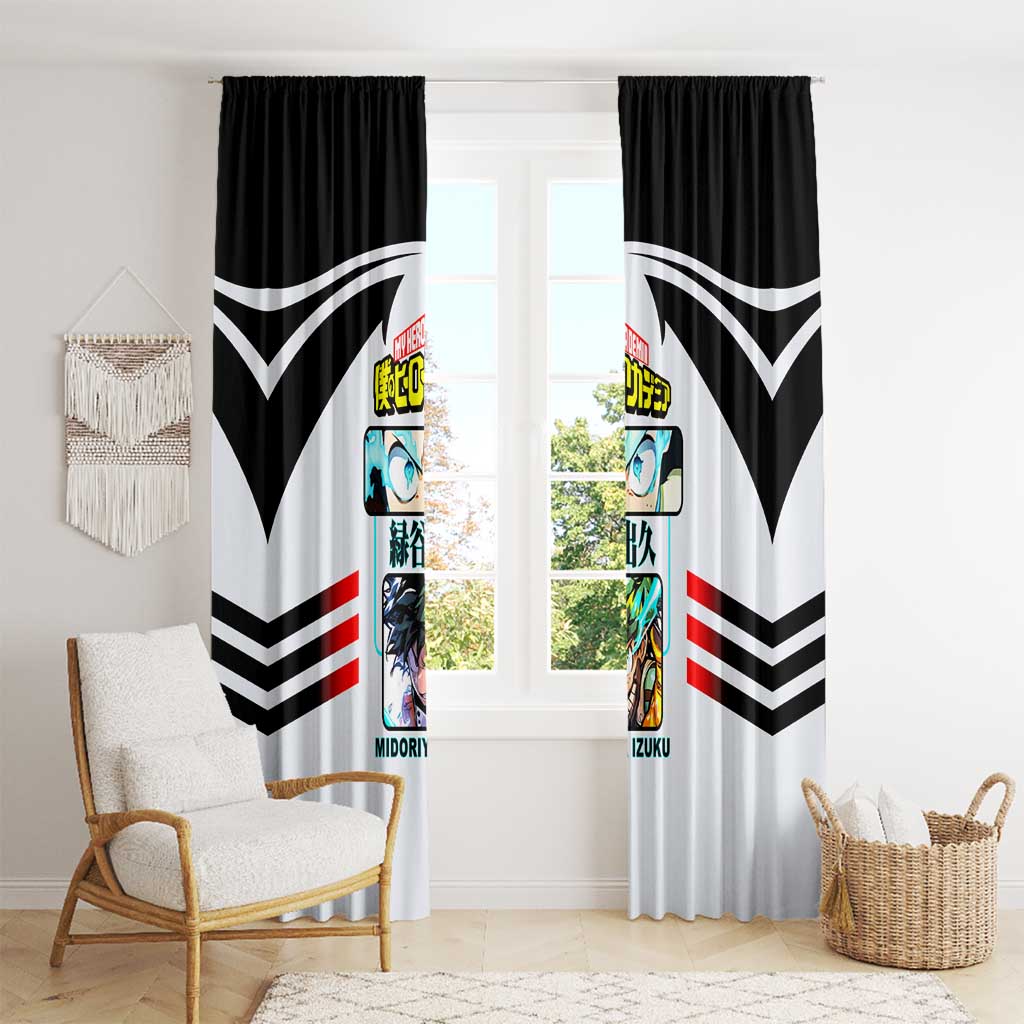Izuku Midoriya My Hero Academia Window Curtain with One For All Quirk and Heroic Action Design - The Mazicc
