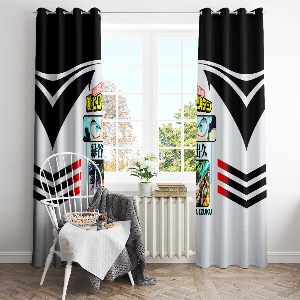 Izuku Midoriya My Hero Academia Window Curtain with One For All Quirk and Heroic Action Design - The Mazicc