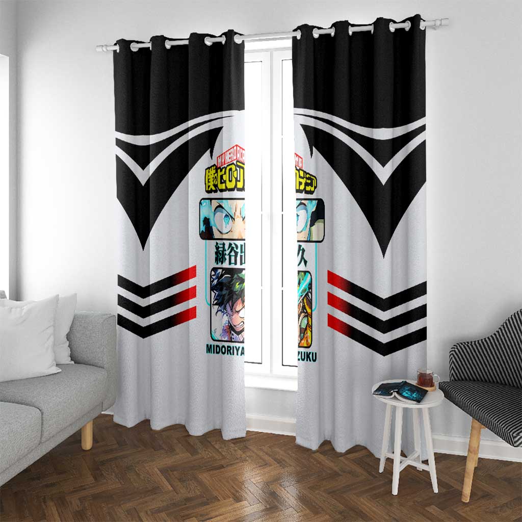 Izuku Midoriya My Hero Academia Window Curtain with One For All Quirk and Heroic Action Design - The Mazicc