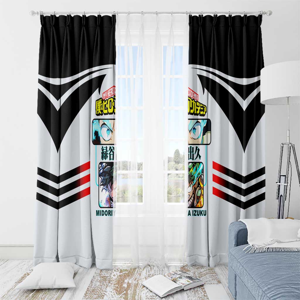 Izuku Midoriya My Hero Academia Window Curtain with One For All Quirk and Heroic Action Design - The Mazicc