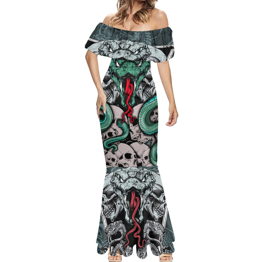 infernal-trio-mermaid-dress-skull-viper-and-sinister-snake