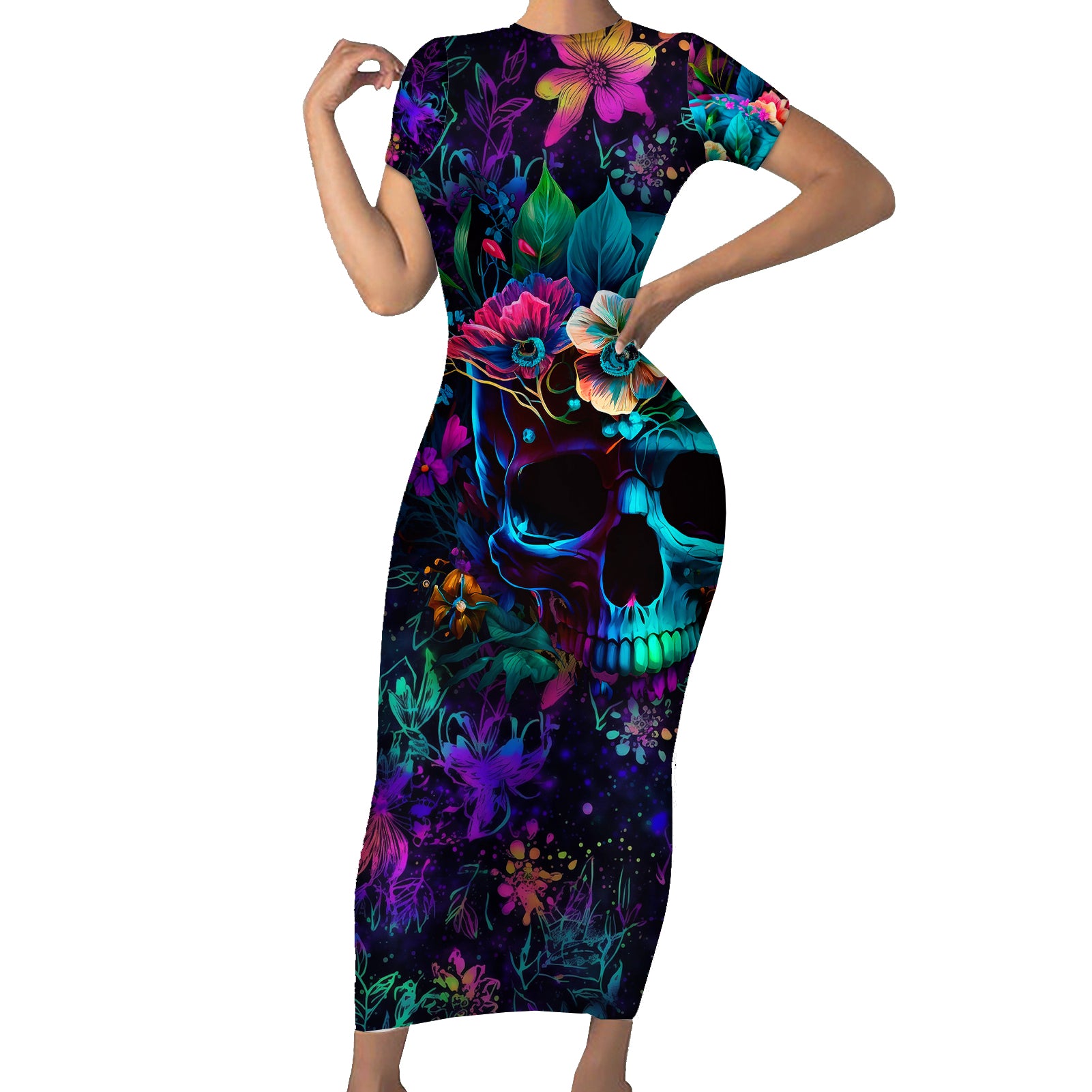 this-beauty-is-a-beast-short-sleeve-bodycon-dress