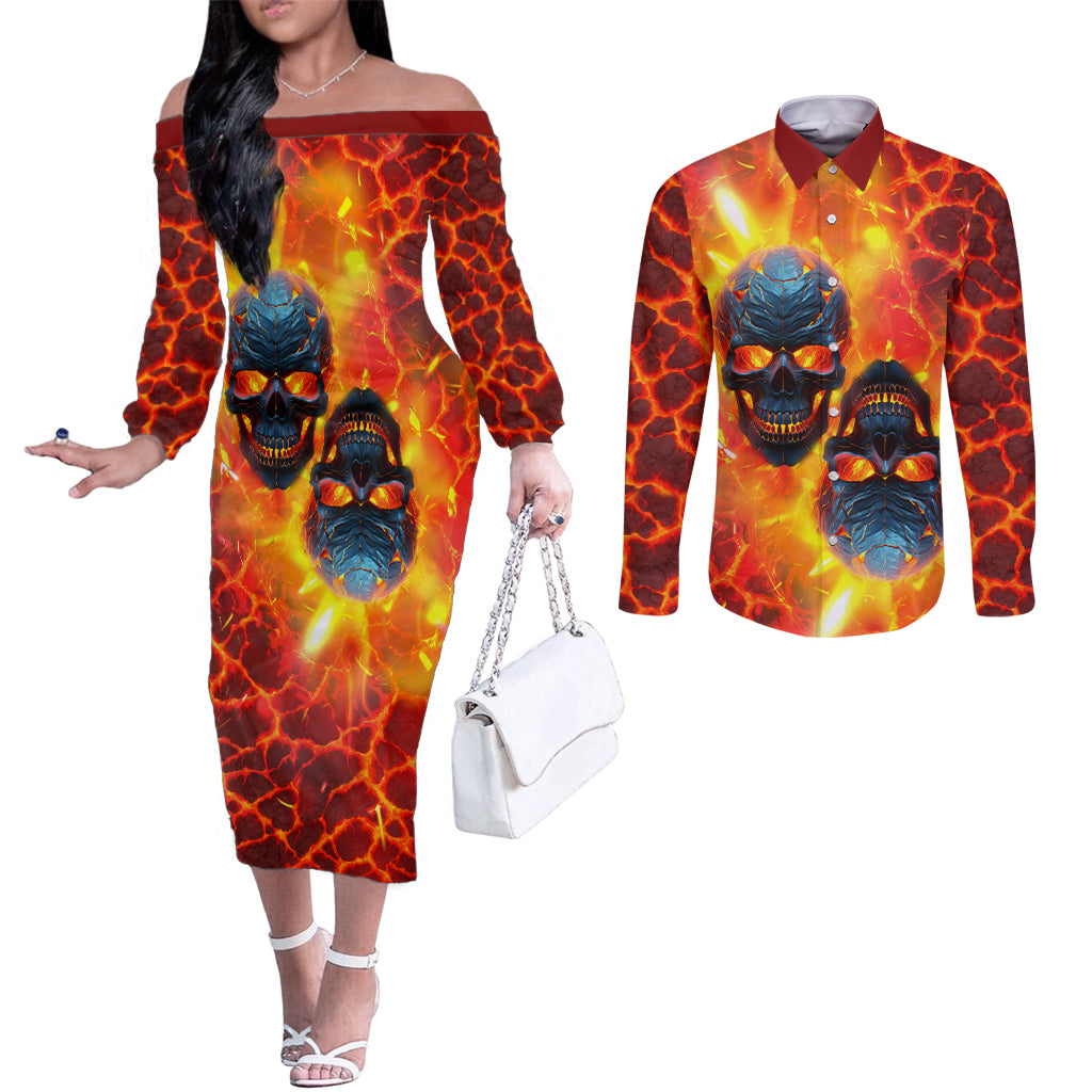 i-hold-a-beast-an-angel-and-a-madman-in-me-couples-matching-off-the-shoulder-long-sleeve-dress-and-long-sleeve-button-shirts