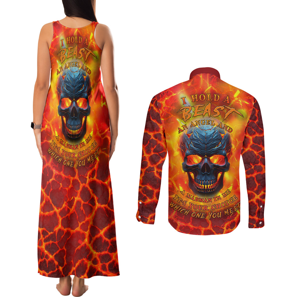 i-hold-a-beast-an-angel-and-a-madman-in-me-couples-matching-tank-maxi-dress-and-long-sleeve-button-shirts