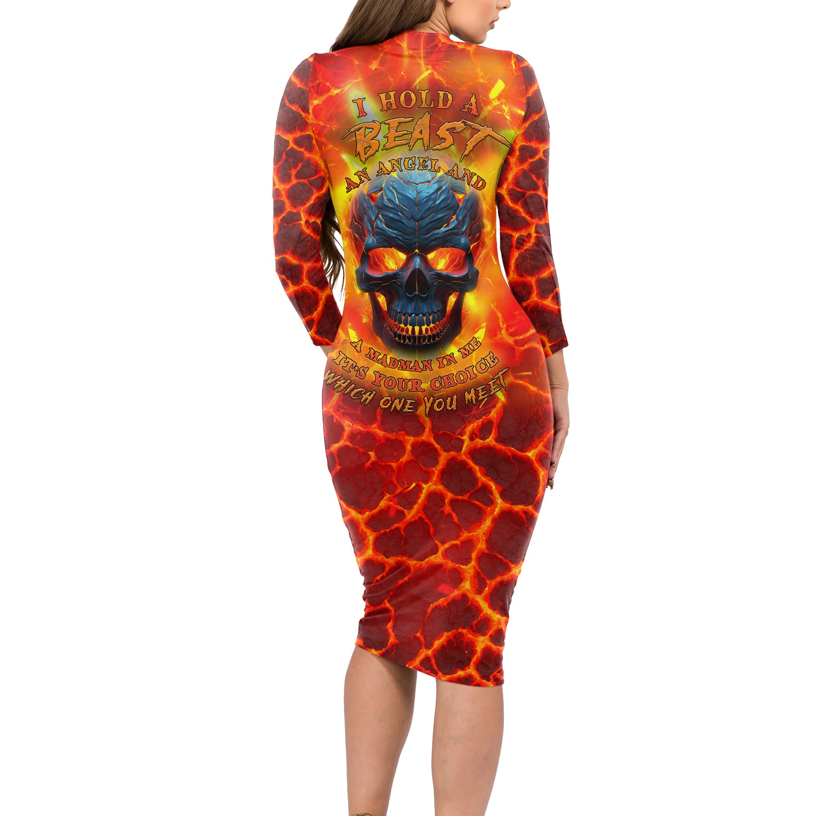 i-hold-a-beast-an-angel-and-a-madman-in-me-long-sleeve-bodycon-dress
