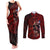 time-to-unleash-a-little-hell-couples-matching-tank-maxi-dress-and-long-sleeve-button-shirts