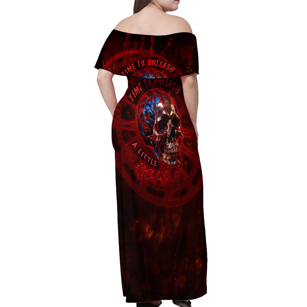 time-to-unleash-a-little-hell-off-shoulder-maxi-dress