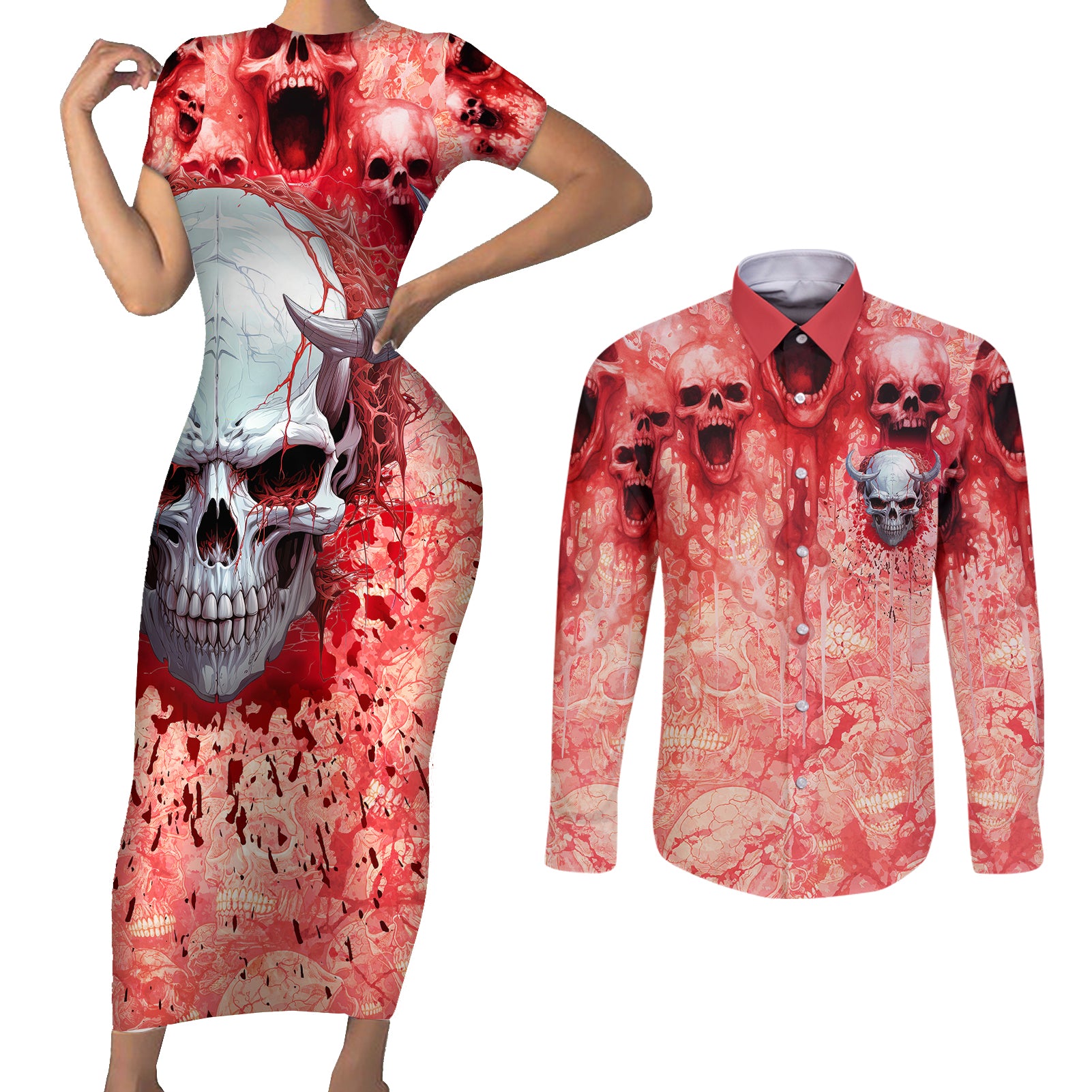 walk-awax-i-hace-anger-issues-and-a-serious-dislike-for-stupid-people-couples-matching-short-sleeve-bodycon-dress-and-long-sleeve-button-shirts