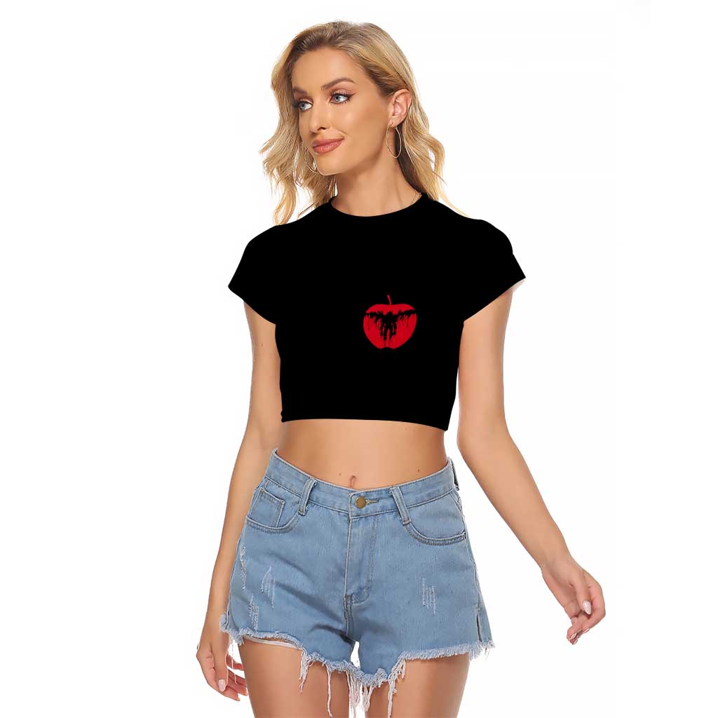 Light Yagami Death Note Raglan Cropped T Shirt Anime Mix Manga Style