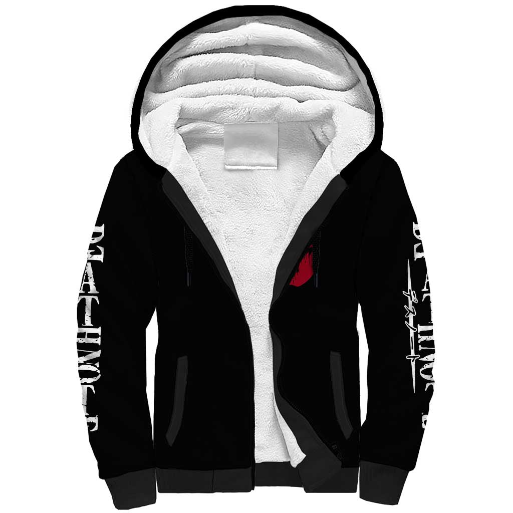 Light Yagami Death Note Sherpa Hoodie Anime Mix Manga Style