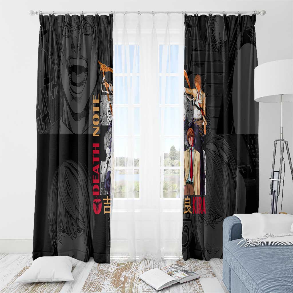 Light Yagami Death Note Window Curtain Anime Mix Manga Style