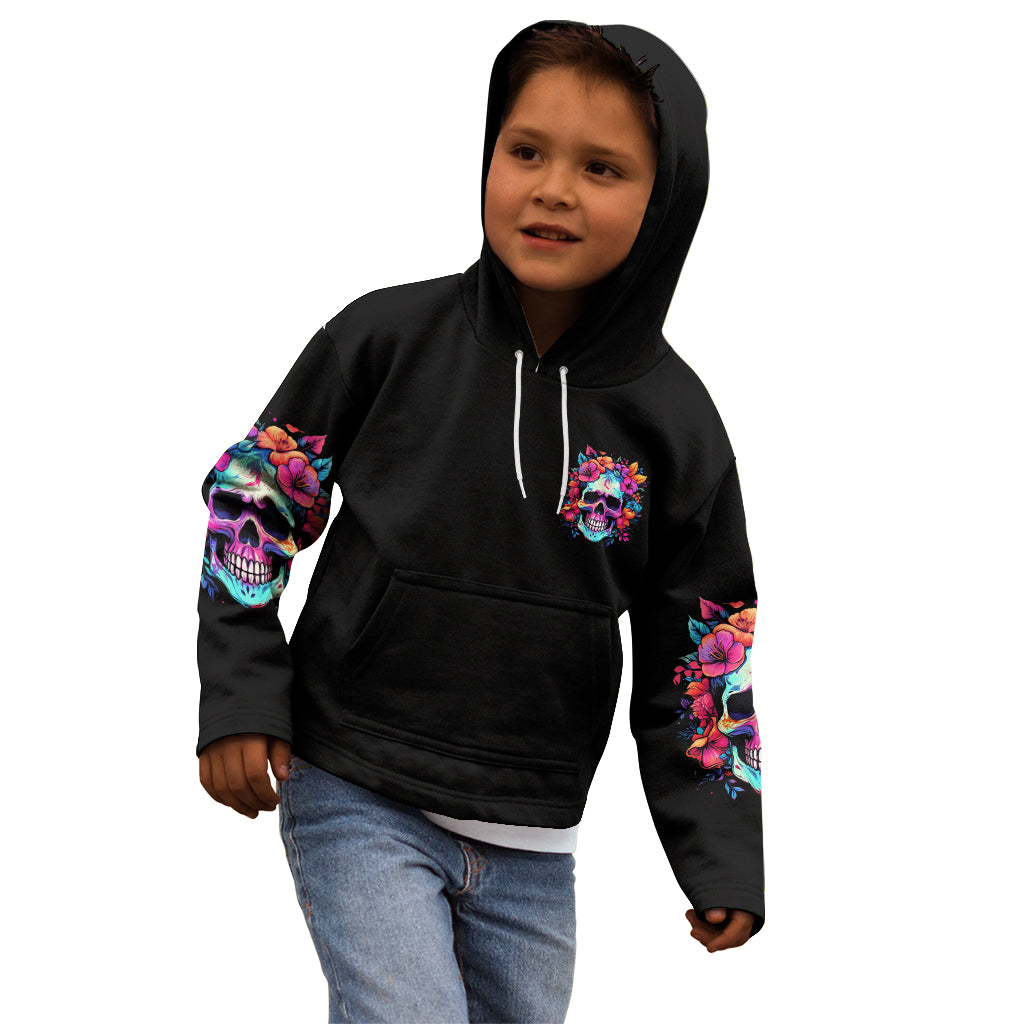 im-not-a-b-im-just-honest-skull-roses-colorful-kid-hoodie