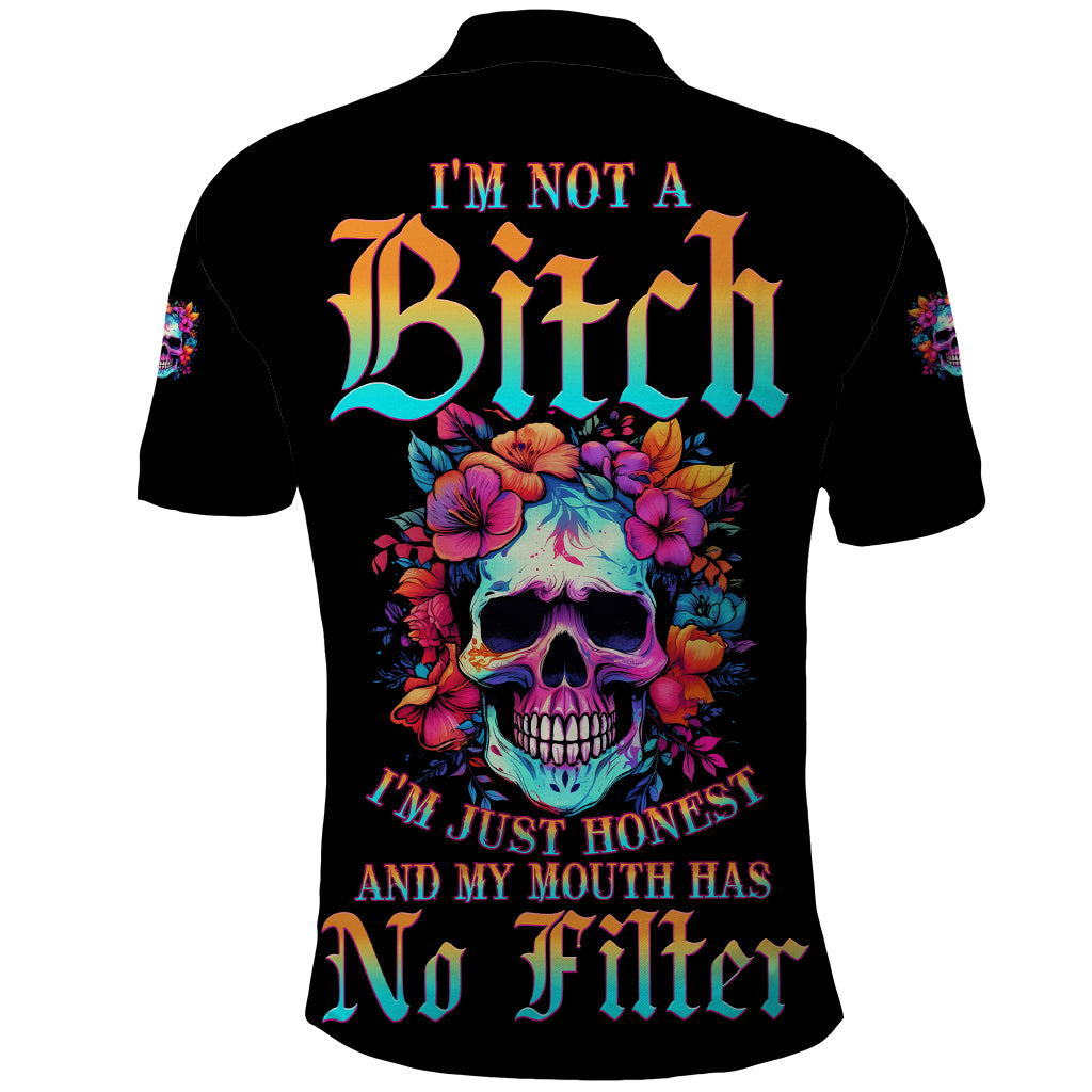 im-not-a-b-im-just-honest-skull-roses-colorful-polo-shirt