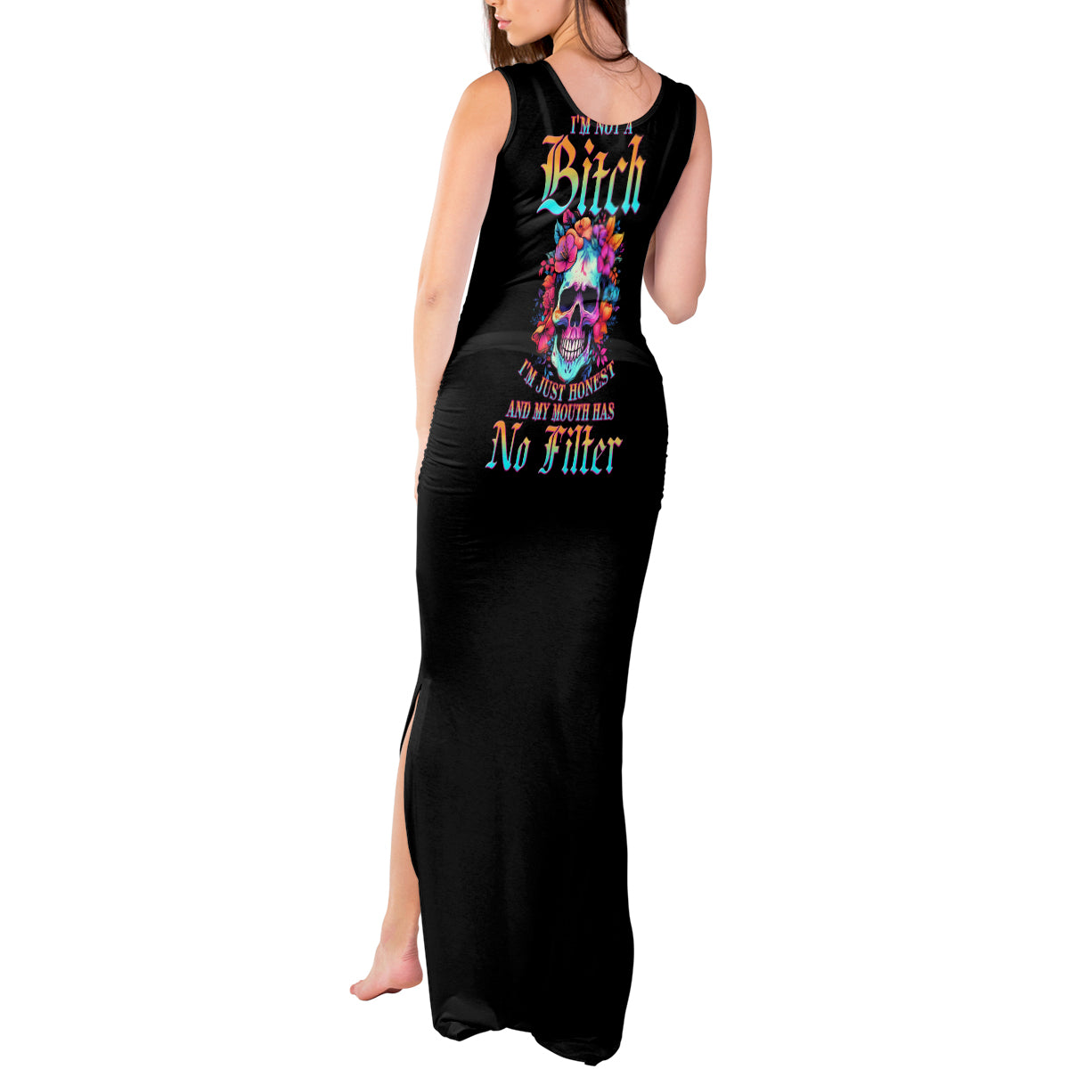 im-not-a-b-im-just-honest-skull-roses-colorful-tank-maxi-dress