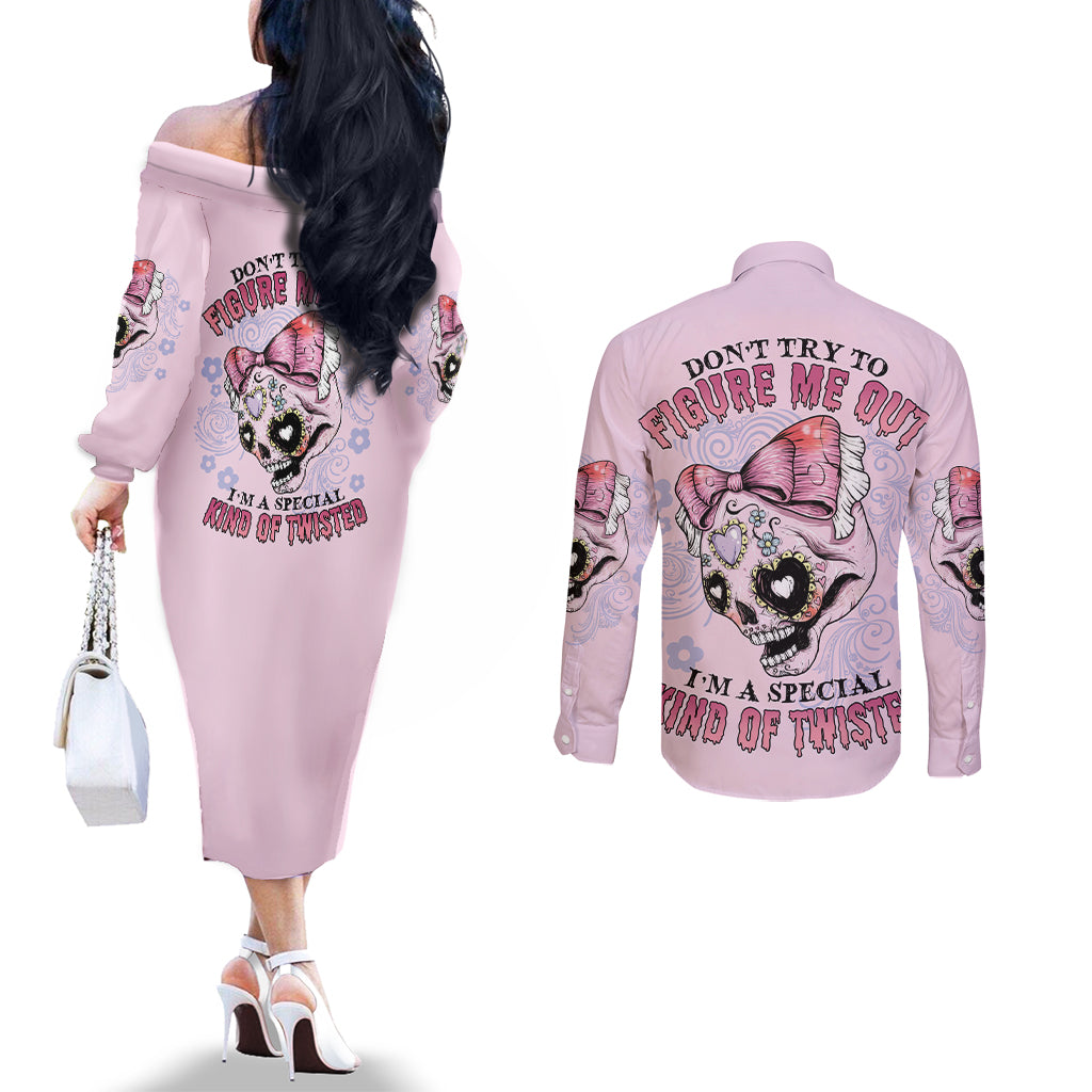 dont-try-to-figure-me-out-couples-matching-off-the-shoulder-long-sleeve-dress-and-long-sleeve-button-shirt