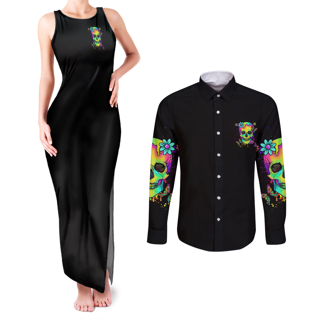 yes-im-a-b-but-not-yours-couples-matching-tank-maxi-dress-and-long-sleeve-button-shirt
