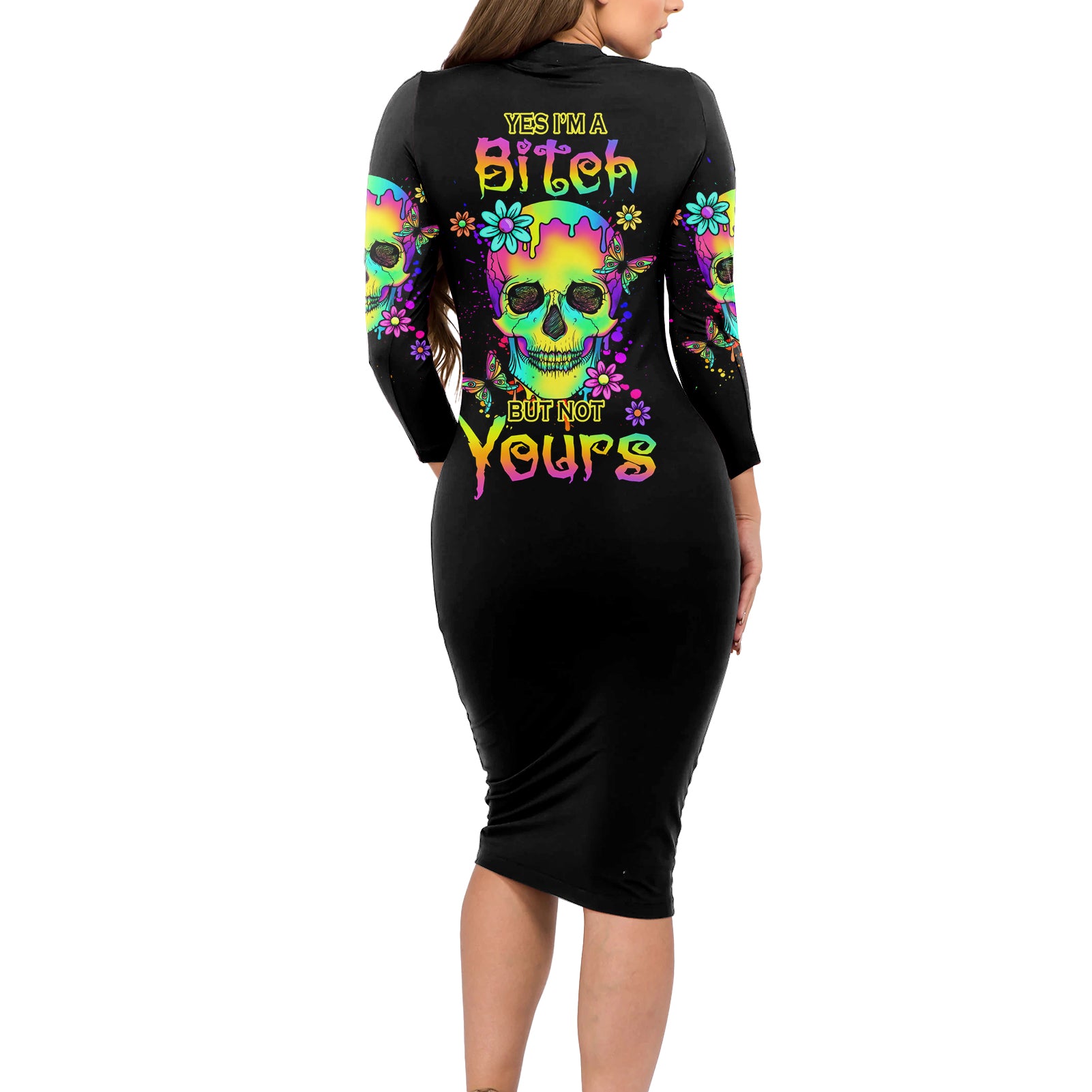 yes-im-a-b-but-not-yours-long-sleeve-bodycon-dress