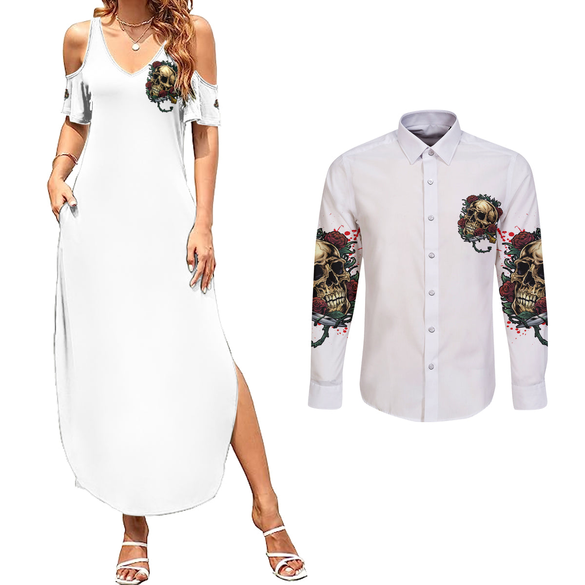 underestimate-me-thatll-be-fun-couples-matching-summer-maxi-dress-and-long-sleeve-button-shirt