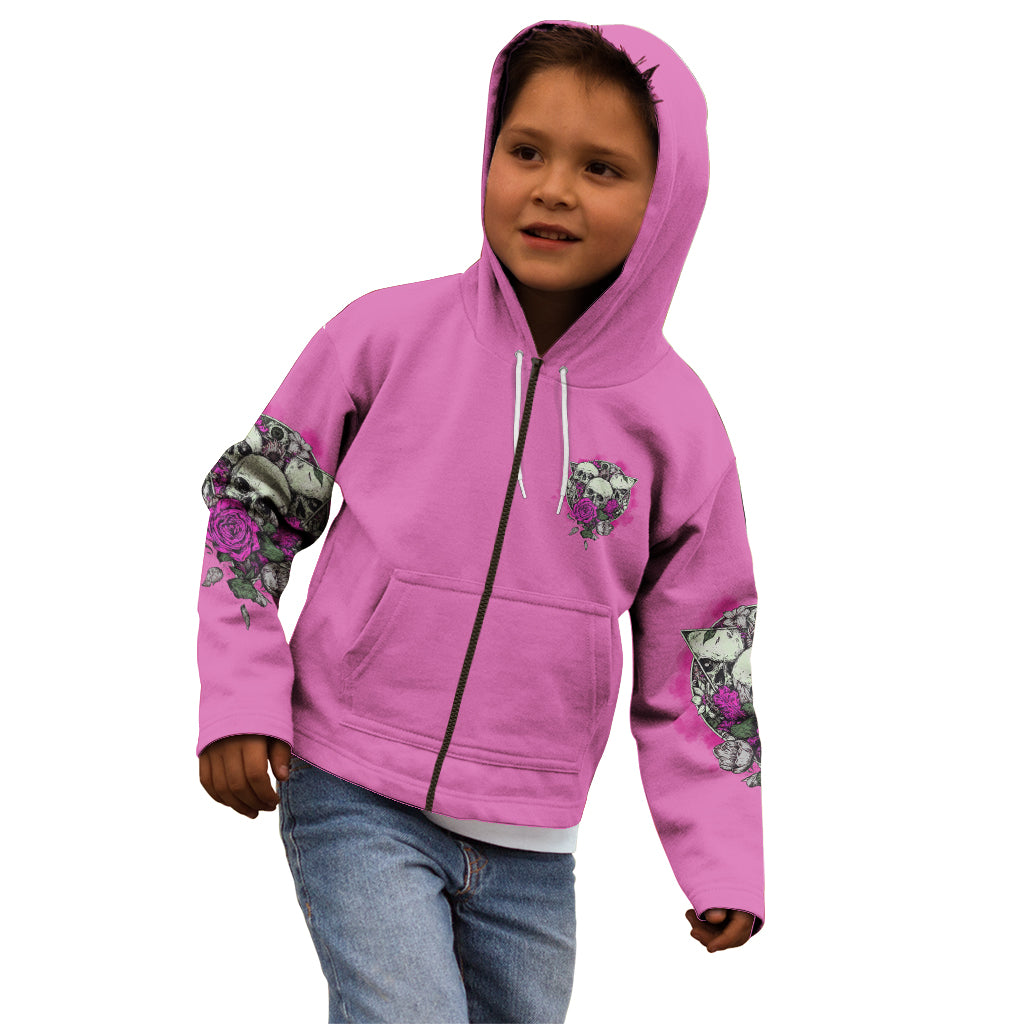 stuck-between-idk-idc-and-idgaf-pink-kid-hoodie