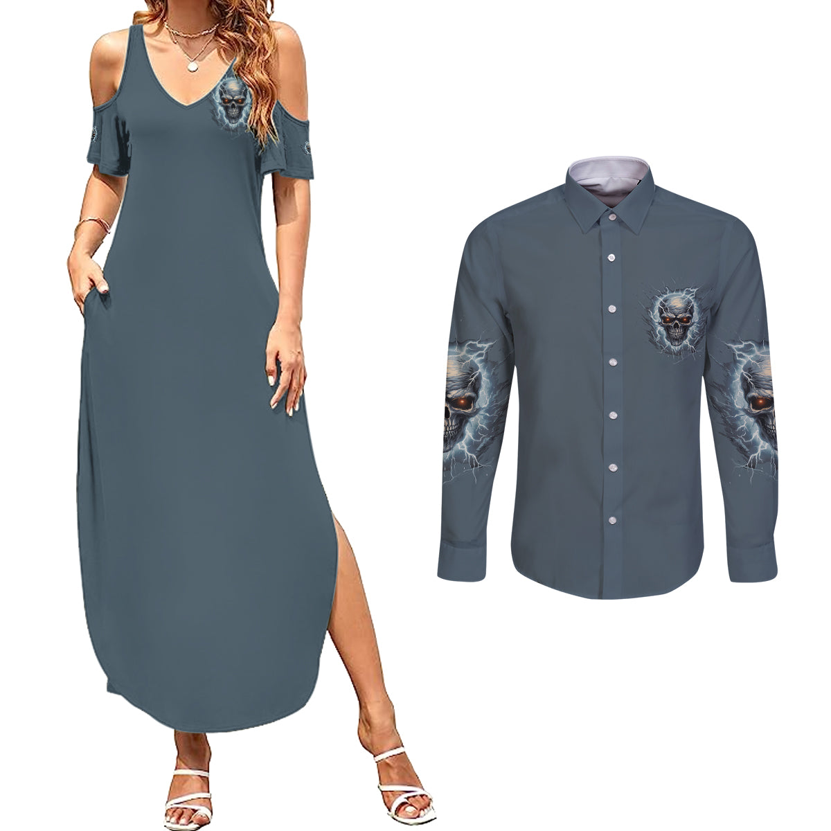 my-alone-time-is-for-everyones-safety-couples-matching-summer-maxi-dress-and-long-sleeve-button-shirt
