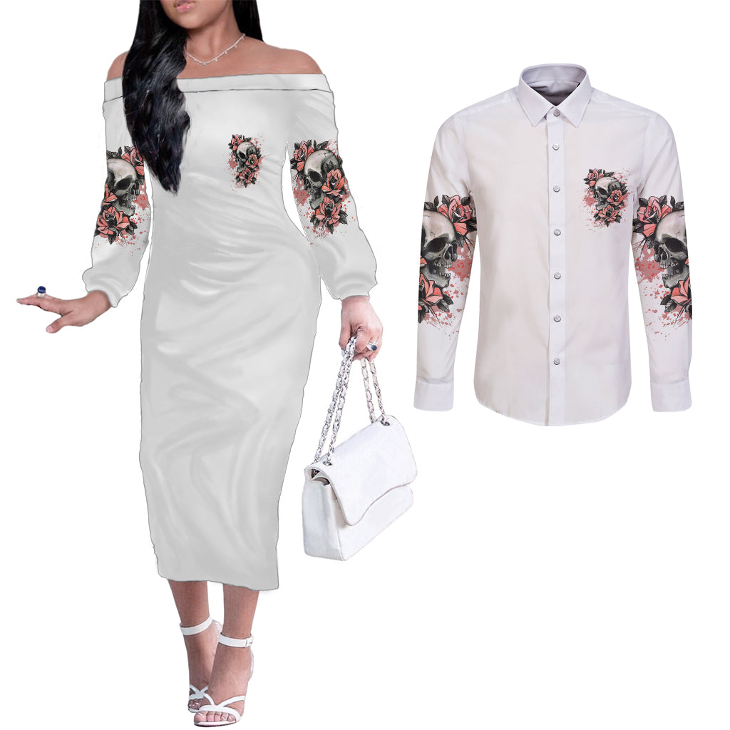 i-dont-have-a-short-temper-couples-matching-off-the-shoulder-long-sleeve-dress-and-long-sleeve-button-shirt