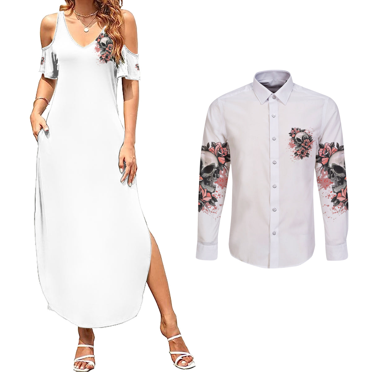 i-dont-have-a-short-temper-couples-matching-summer-maxi-dress-and-long-sleeve-button-shirt