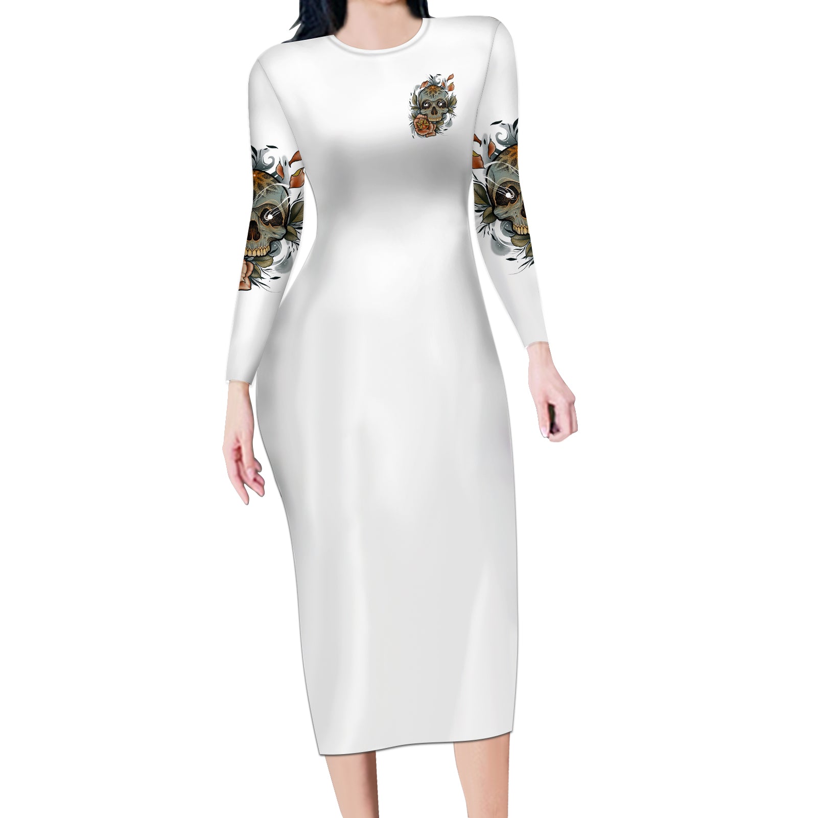 i-dont-need-a-middle-skull-long-sleeve-bodycon-dress