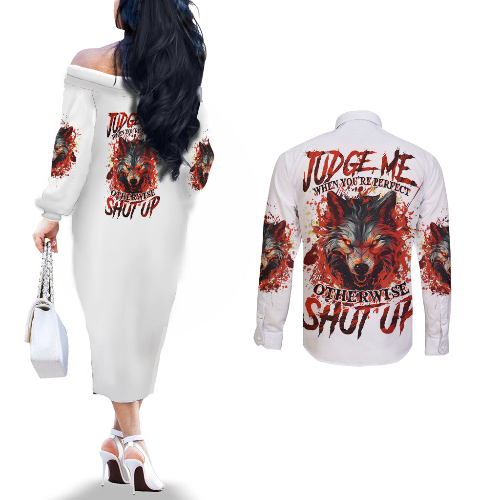judge-me-when-wolf-couples-matching-off-the-shoulder-long-sleeve-dress-and-long-sleeve-button-shirt