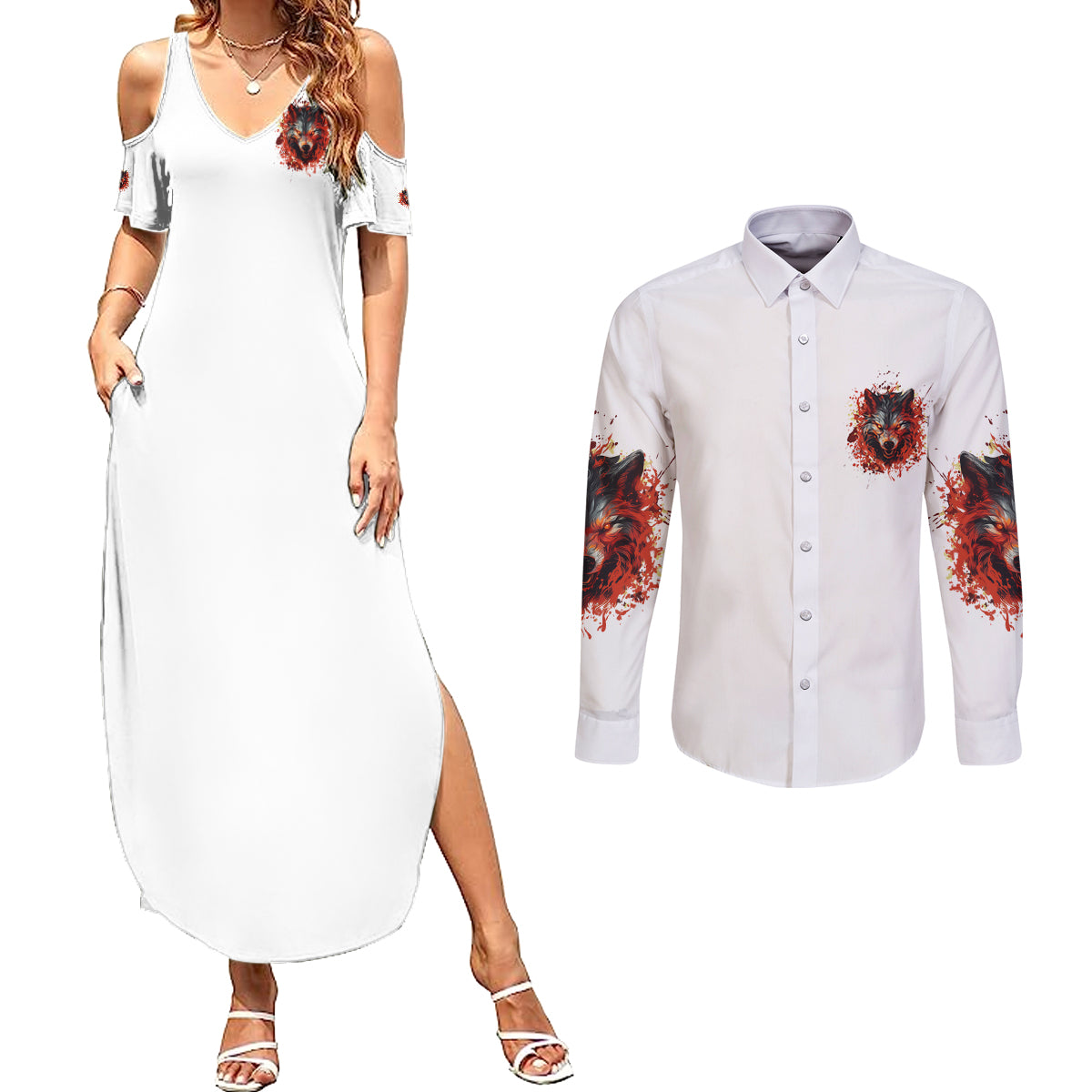 judge-me-when-wolf-couples-matching-summer-maxi-dress-and-long-sleeve-button-shirt