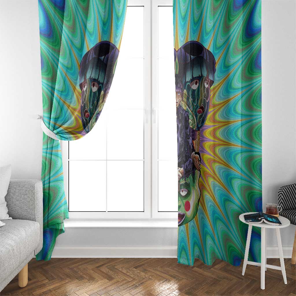 Trippy Meditating Shigeo Kageyama Mob Psycho 100 Window Curtain Trippy Mix Anime Style - The Mazicc