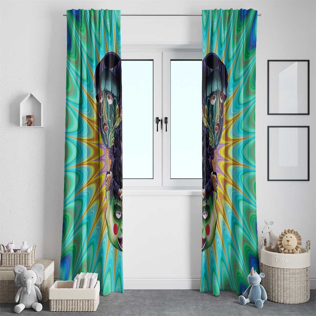 Trippy Meditating Shigeo Kageyama Mob Psycho 100 Window Curtain Trippy Mix Anime Style - The Mazicc