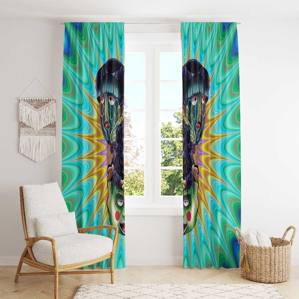 Trippy Meditating Shigeo Kageyama Mob Psycho 100 Window Curtain Trippy Mix Anime Style - The Mazicc
