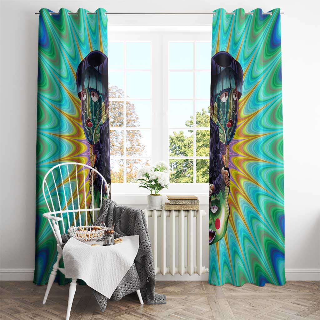 Trippy Meditating Shigeo Kageyama Mob Psycho 100 Window Curtain Trippy Mix Anime Style - The Mazicc