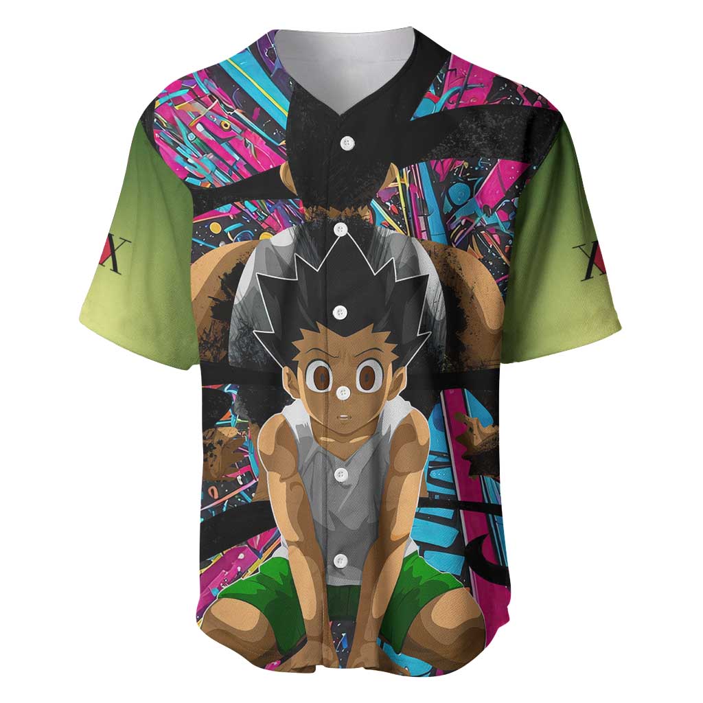 Trippy Gon Freecss Hunter X Hunter Baseball Jersey Trippy Mix Anime Style - The Mazicc