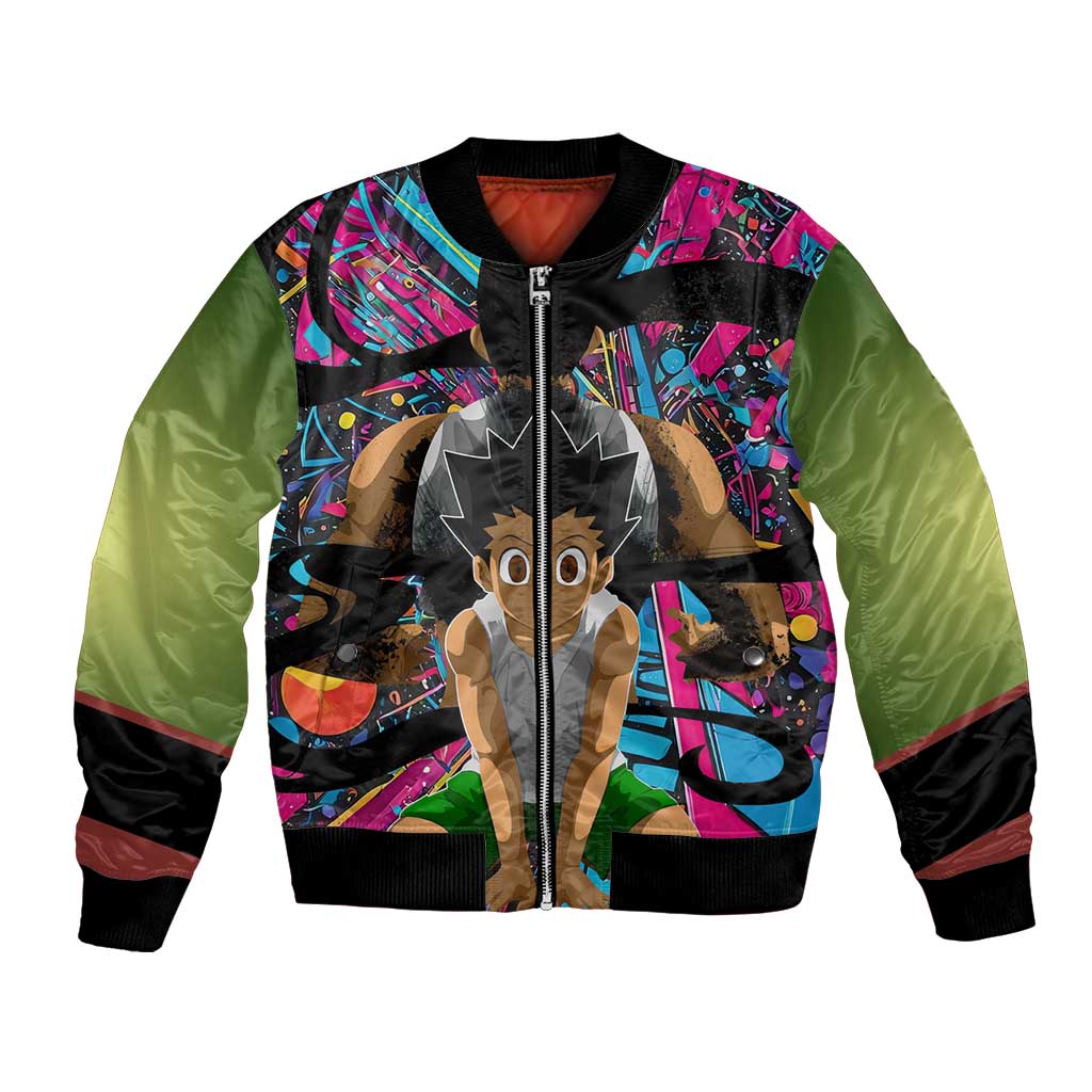 Trippy Gon Freecss Hunter X Hunter Bomber Jacket Trippy Mix Anime Style - The Mazicc