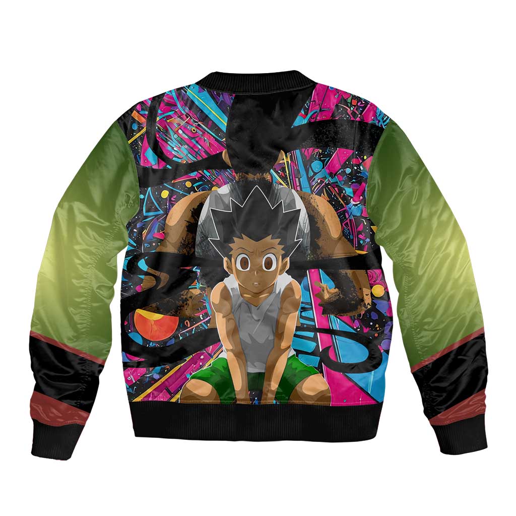 Trippy Gon Freecss Hunter X Hunter Bomber Jacket Trippy Mix Anime Style - The Mazicc