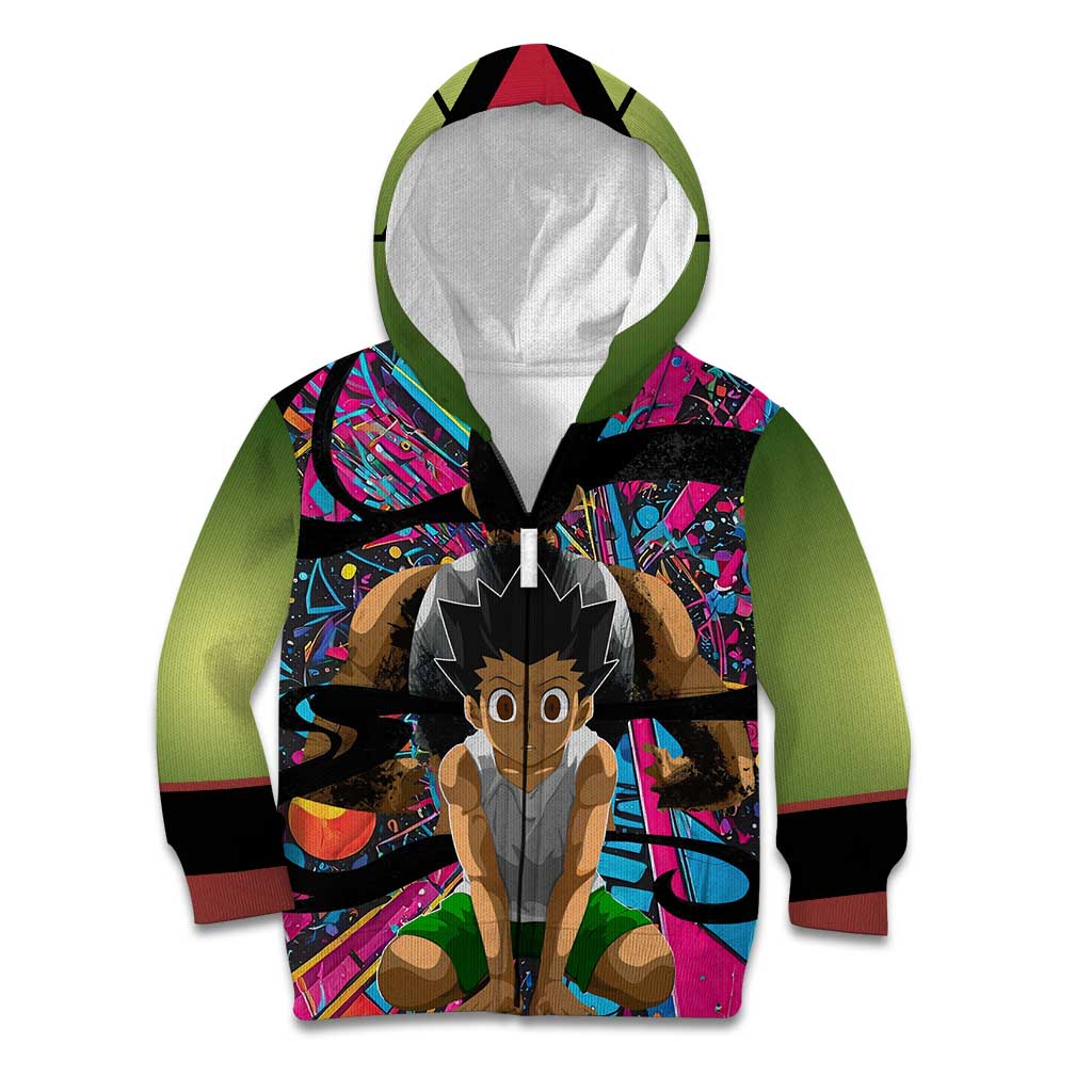 Trippy Gon Freecss Hunter X Hunter Kid Hoodie Trippy Mix Anime Style - The Mazicc