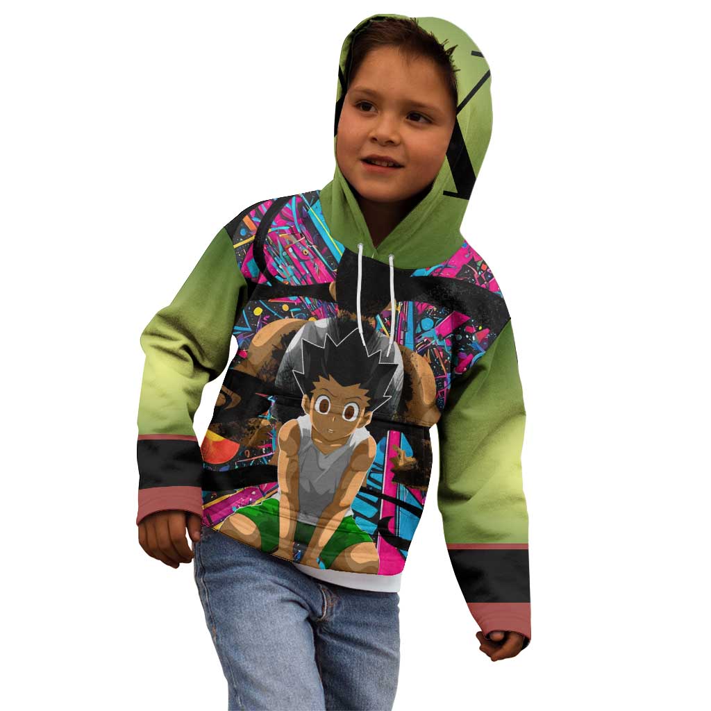 Trippy Gon Freecss Hunter X Hunter Kid Hoodie Trippy Mix Anime Style - The Mazicc
