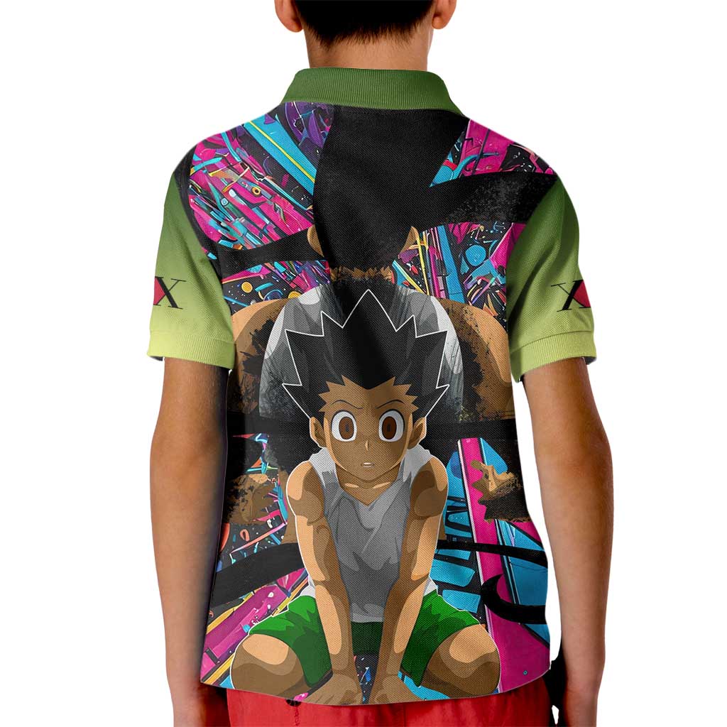 Trippy Gon Freecss Hunter X Hunter Kid Polo Shirt Trippy Mix Anime Style - The Mazicc