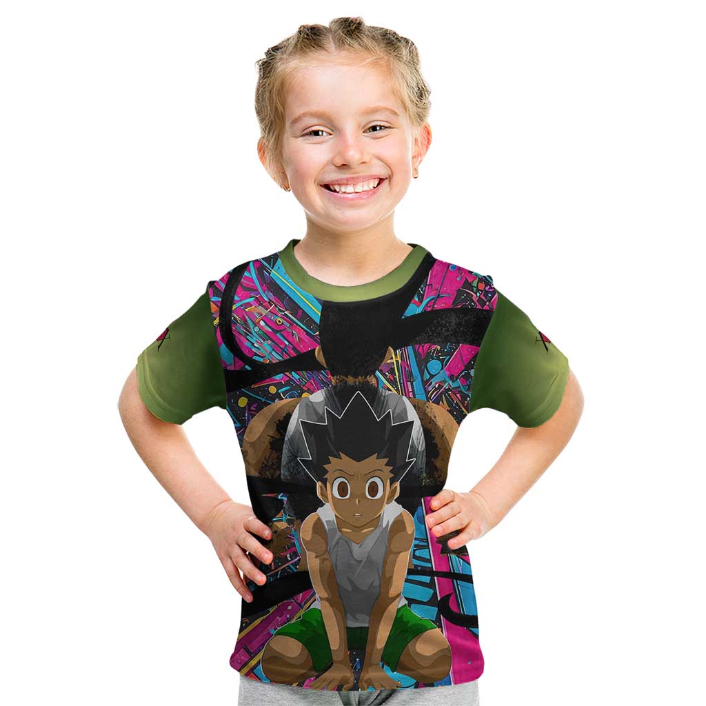 Trippy Gon Freecss Hunter X Hunter Kid T Shirt Trippy Mix Anime Style - The Mazicc