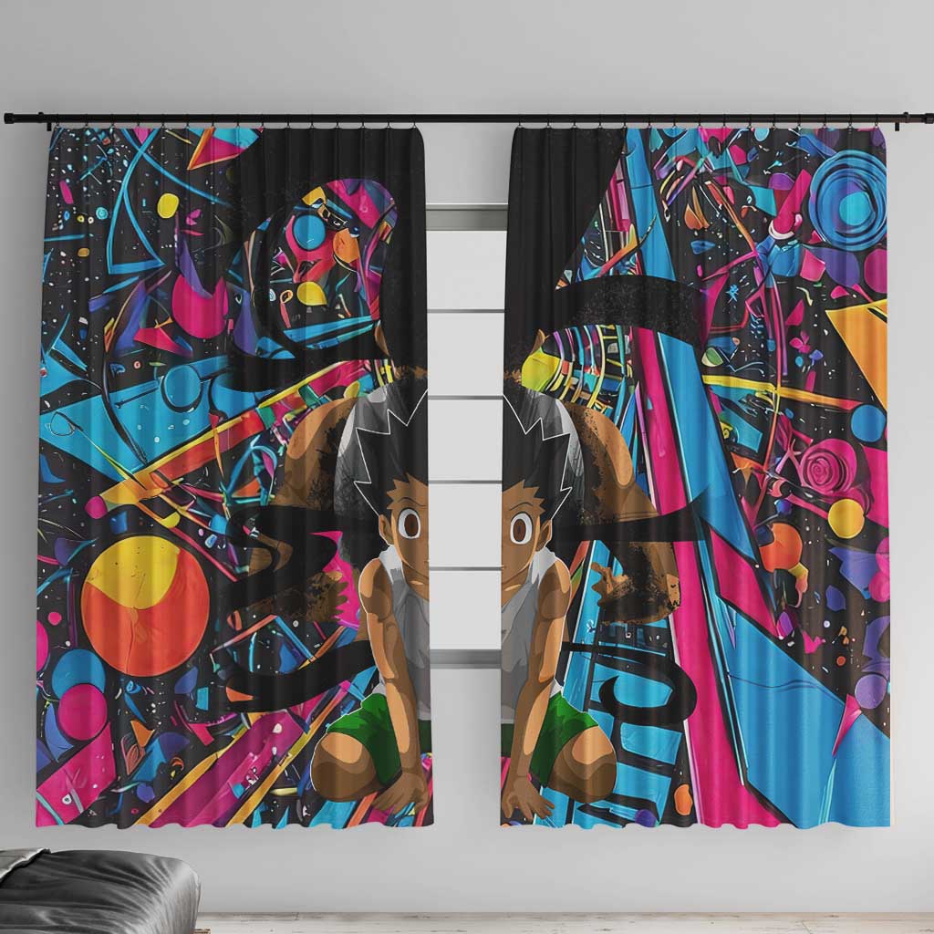 Trippy Gon Freecss Hunter X Hunter Window Curtain Trippy Mix Anime Style - The Mazicc