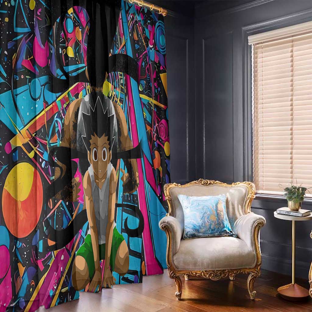 Trippy Gon Freecss Hunter X Hunter Window Curtain Trippy Mix Anime Style - The Mazicc