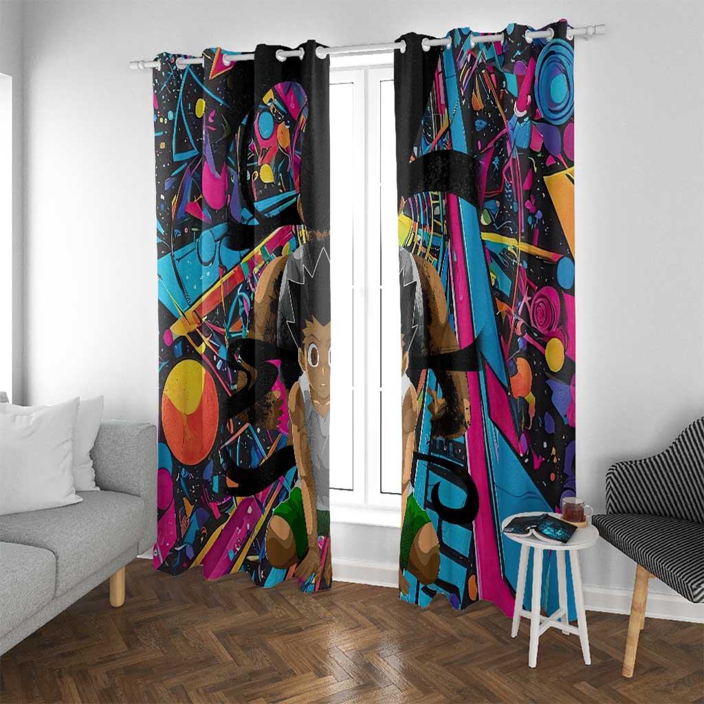 Trippy Gon Freecss Hunter X Hunter Window Curtain Trippy Mix Anime Style - The Mazicc
