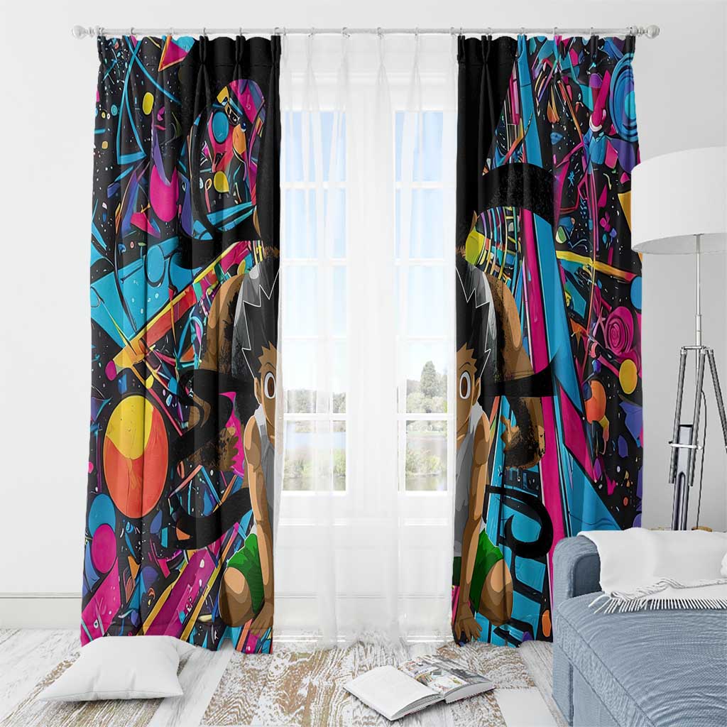 Trippy Gon Freecss Hunter X Hunter Window Curtain Trippy Mix Anime Style - The Mazicc