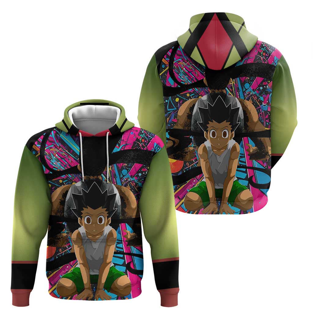 Trippy Gon Freecss Hunter X Hunter Zip Hoodie Trippy Mix Anime Style - The Mazicc