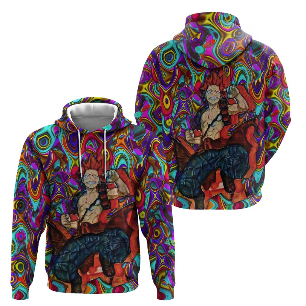 Trippy Kirishima Red Riot My Hero Academia Hoodie Trippy Mix Anime Style - The Mazicc
