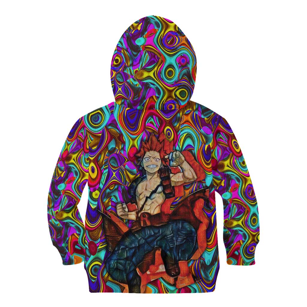 Trippy Kirishima Red Riot My Hero Academia Kid Hoodie Trippy Mix Anime Style - The Mazicc